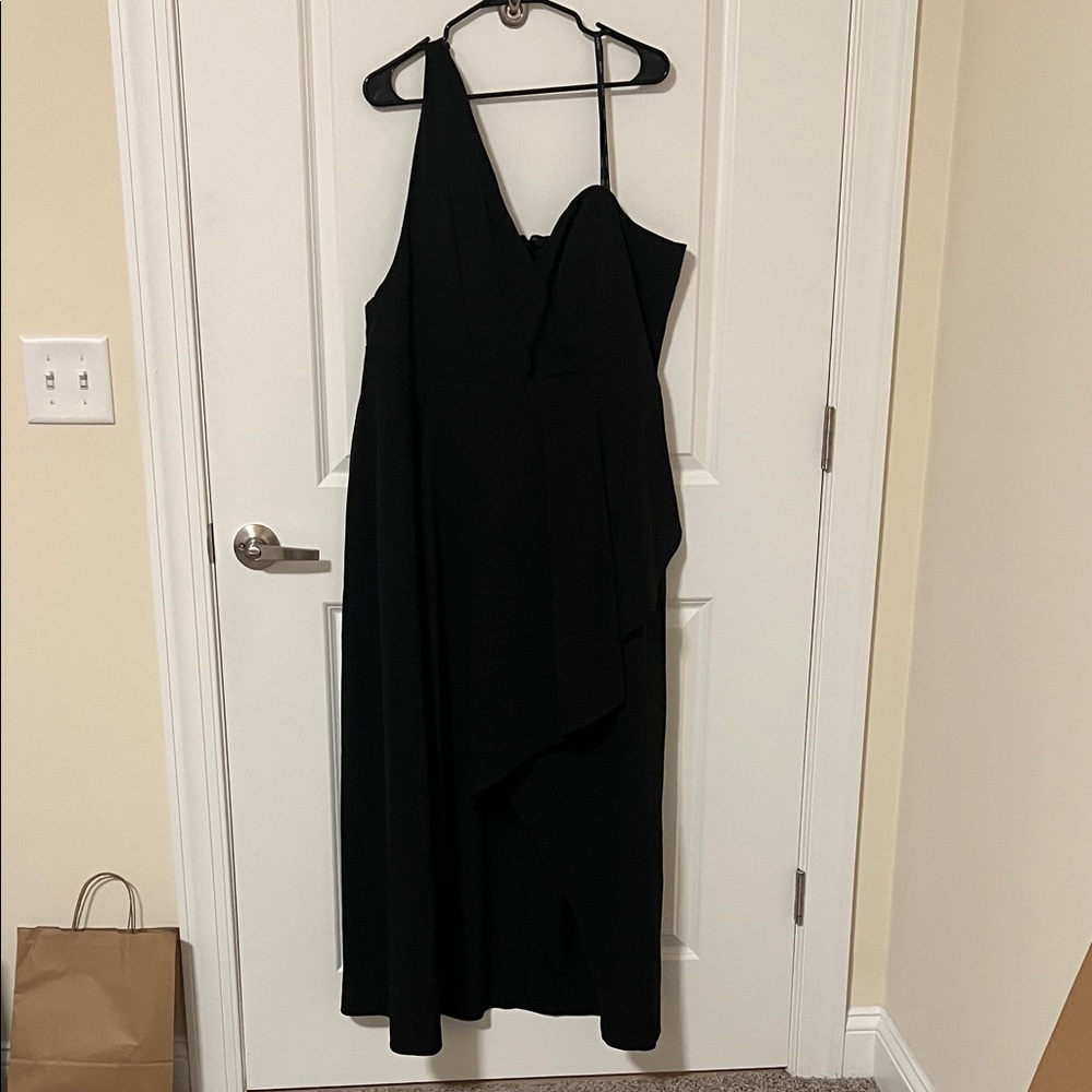 City Chic One Shoulder Black Dress